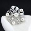 Fashion Temperament Pearl Trend Personalized Creative Brooches Hundred Matching Three-dimensional Corsage Flower Pin Long-Lasting Color Brooch Gift