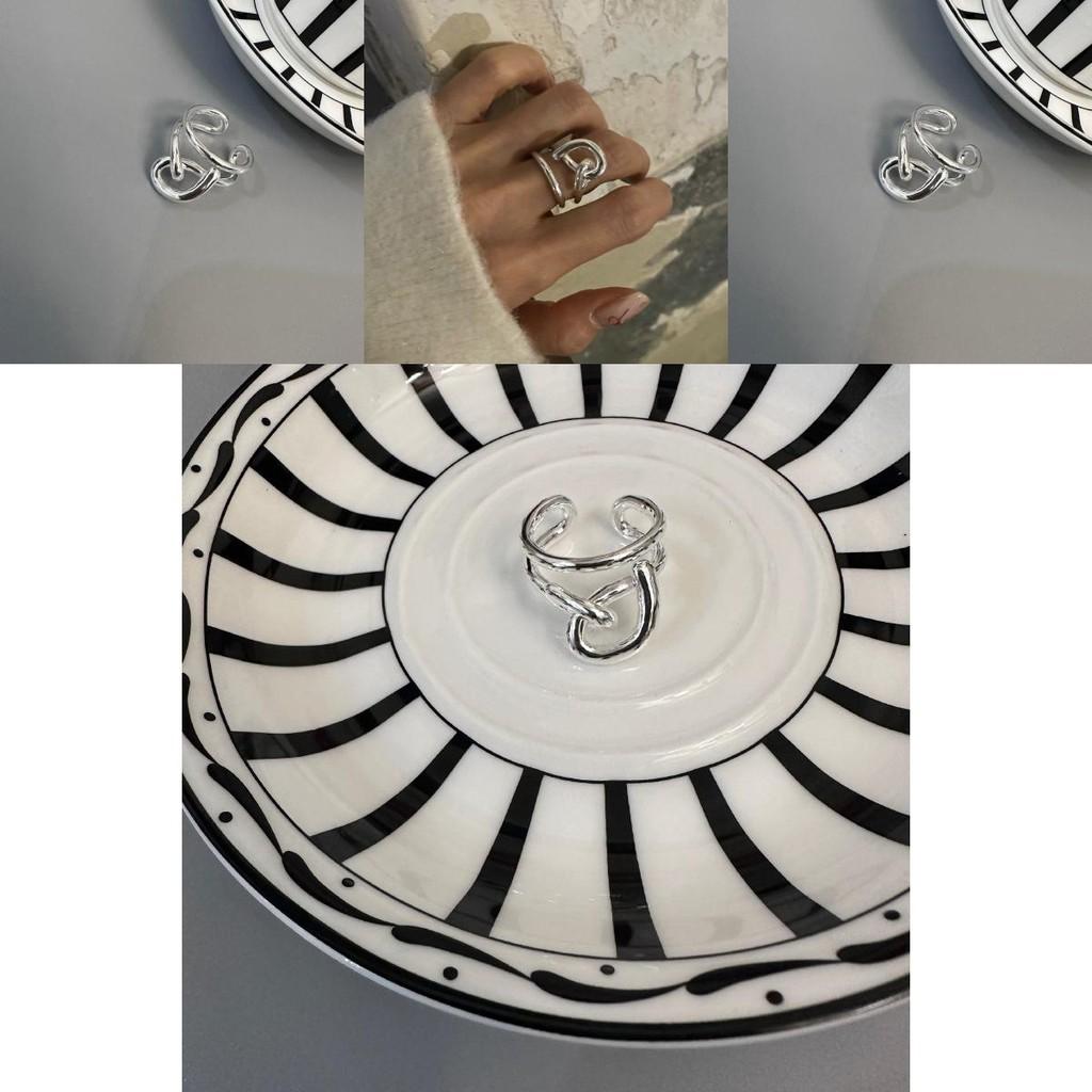 Unique Korean Design Minimalist Double Layer Knot Ring For Women In Trendy Styles