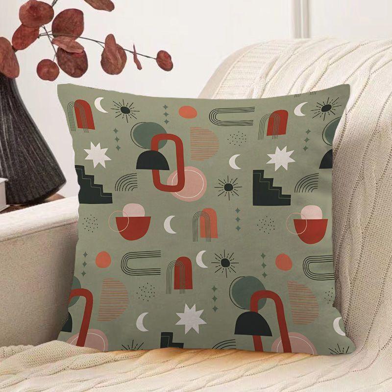 Bohemian Ethnic Style Pillow Colorful Retro Geometric Print Pillow Famous Hotel Inn Sofa Square Pillow