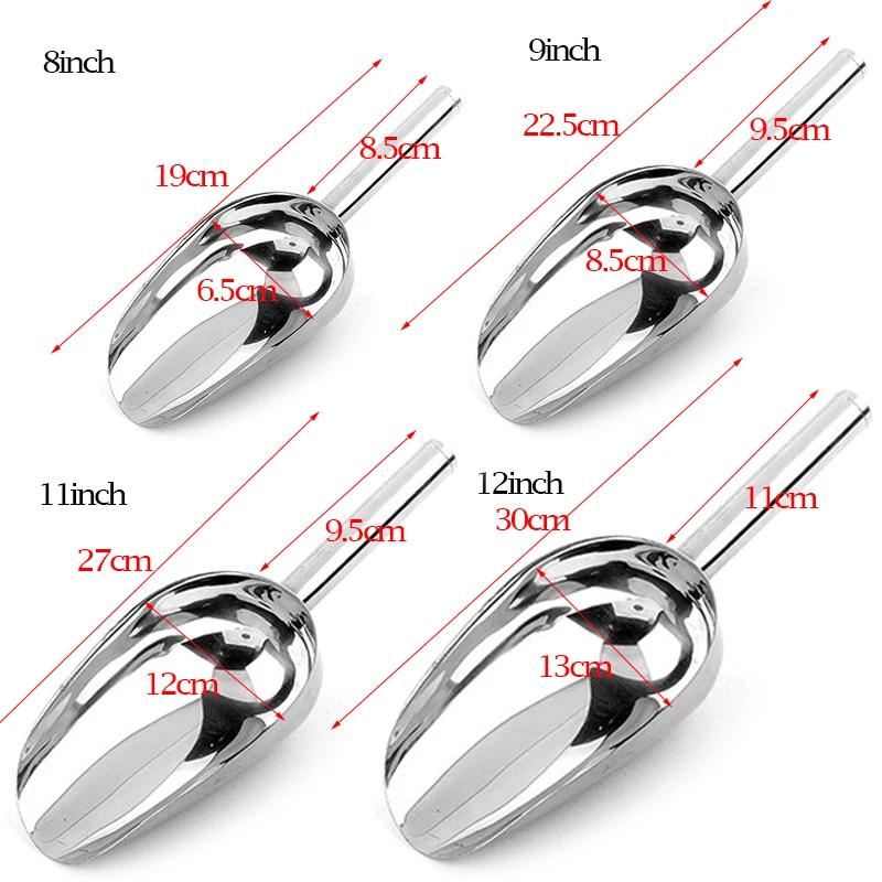Paletta per Cubetti di Ghiaccio in Acciaio Inossidabile Bar Buffet Cucina Spezie Caramelle Farina Noci Cucchiaio Paletta per Prodotti Secchi Accessori da Cucina per Feste