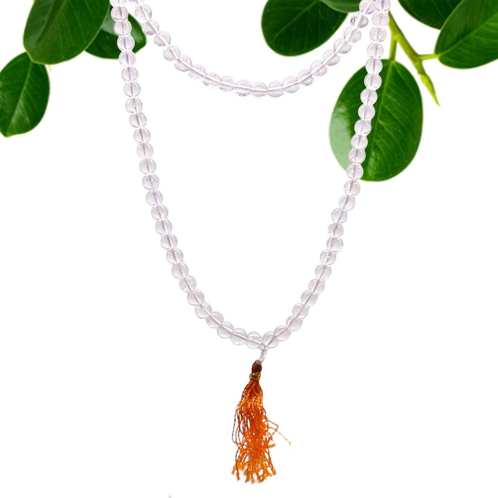 Rock Crystal Japa Mala, 108 Beads