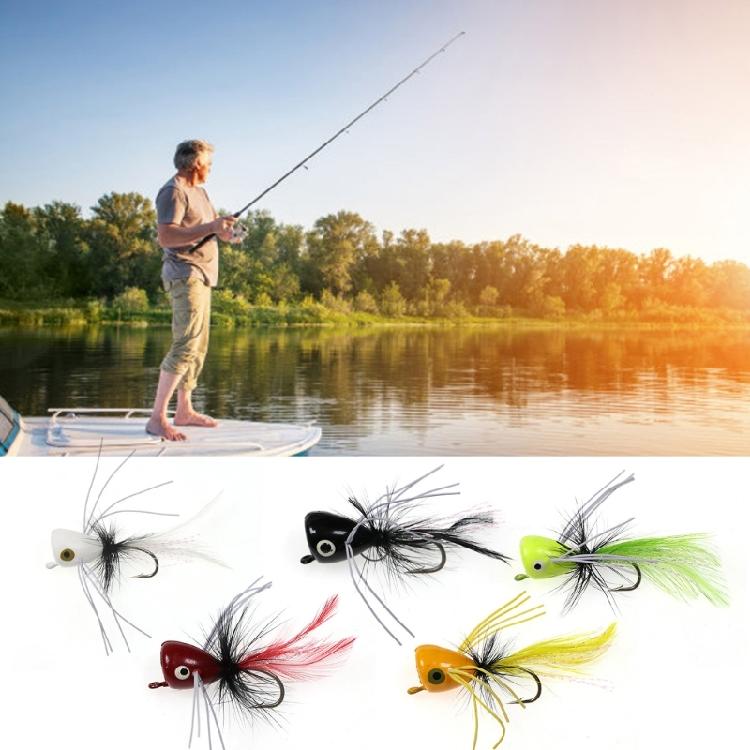 Fly Fishing Popper with Hook Fly Popper Lures for Trout Salmon Artificial Baits Popping Lure Topwater Fishing Lure