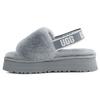 Disco Slide Cozy Thick Sole Casual Slipper Gray Women's 1112258-AFG