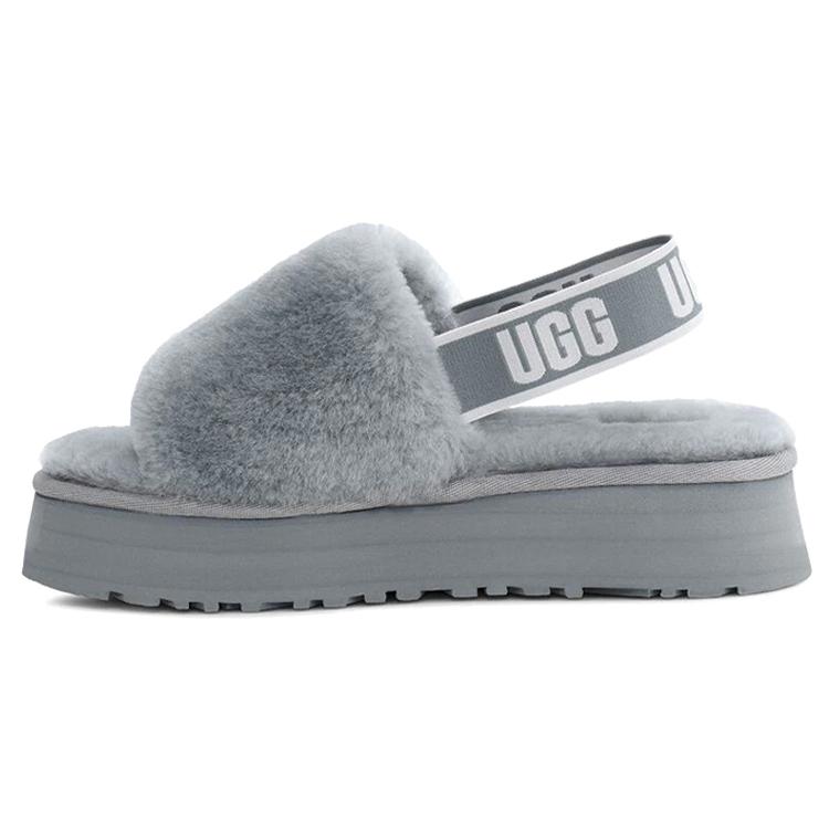 

UGG Disco Slide Cozy Thick Sole Casual Slipper Gray Women s 1112258-AFG 40