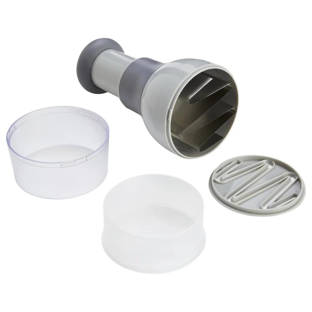 Pro Food Chopper Manual Vegetable Cutter Stainless Steel Blades Chopping Cup Safe NonSlip Handle Kitchen Tool Salsa Chutney Nut