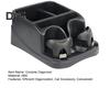 Small Center Console Car Console Organizer with Drink Holder Universal Rear Bench Seat Storage Box for IPad Smartphone Coins Book