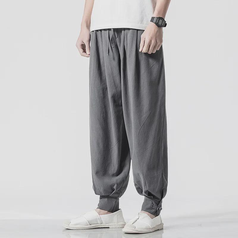 Loose Cotton & Linen Monk Pants - Lay Buddhist Meditation Wear for Spring & Summer