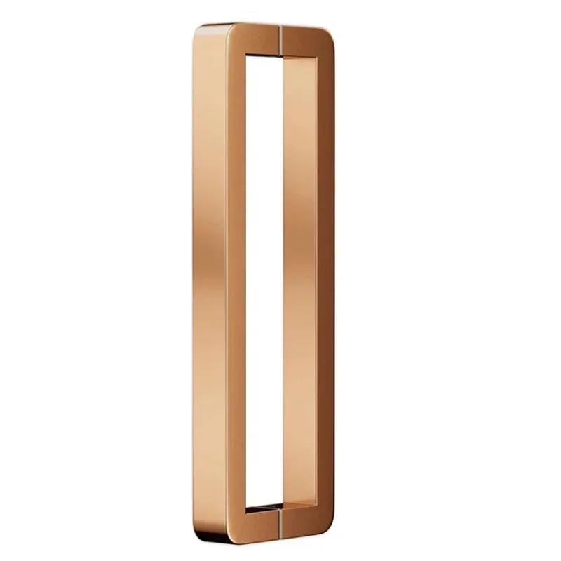 1 pár madla na skleněné dveře z nerezové oceli, čtvercové trubkové úchytky, kartáčované, zesílené, knoflíky na posuvné stodolové dveře, kuchyňské, koupelnové doplňky