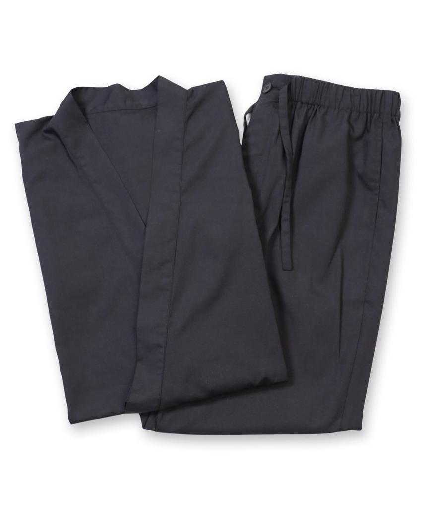 JIGGYS SHOP Samue Größe Einfarbig Marineblau Schlicht [JIGGYS SHOP] M, Schwarz, Waschbar, Arbeitskleidung, Kimono, Baumwolle, Pyjama, Loungewear, Nachtwäsche, Farbe,