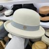 Hat Women's Autumn and Winter Woolen Hat Elegant Crimped Basin Hat Hepburn Wind Bucket Hat Thermal Hat British Casual Top Hat