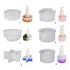 Round Heart Star Candle Holder Mold Epoxy Resin Mold Table Ornament Mould