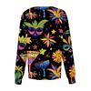 Women's Casual Long Sleeve Single Breasted Printed Dry- Top
