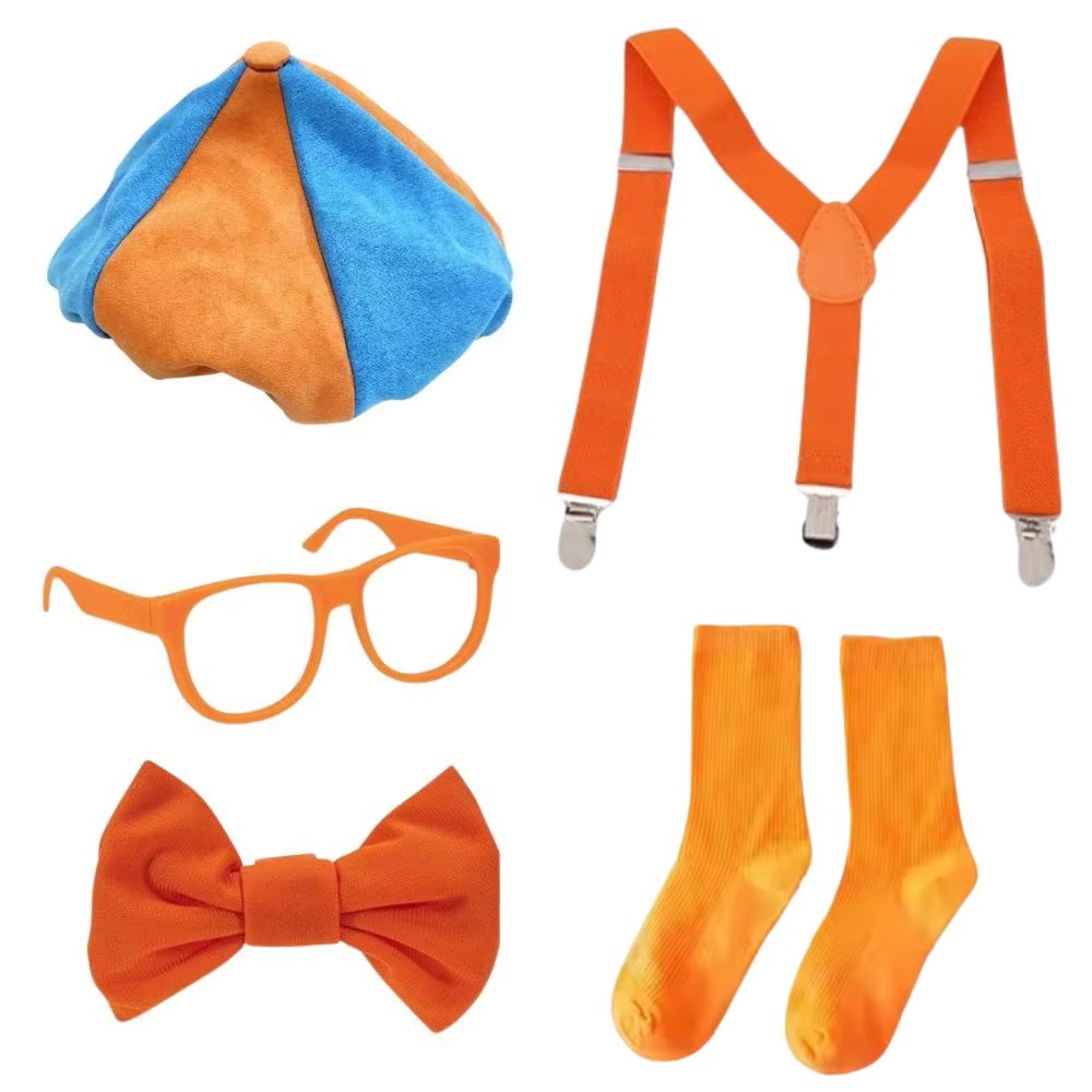 Volwassenen Kinderen Treinmachinist Cosplay Verkleedkostuum voor Kinderen Oranje Band Strik Strikdas Hoed Halloween Carnaval Accessoires Adult orange