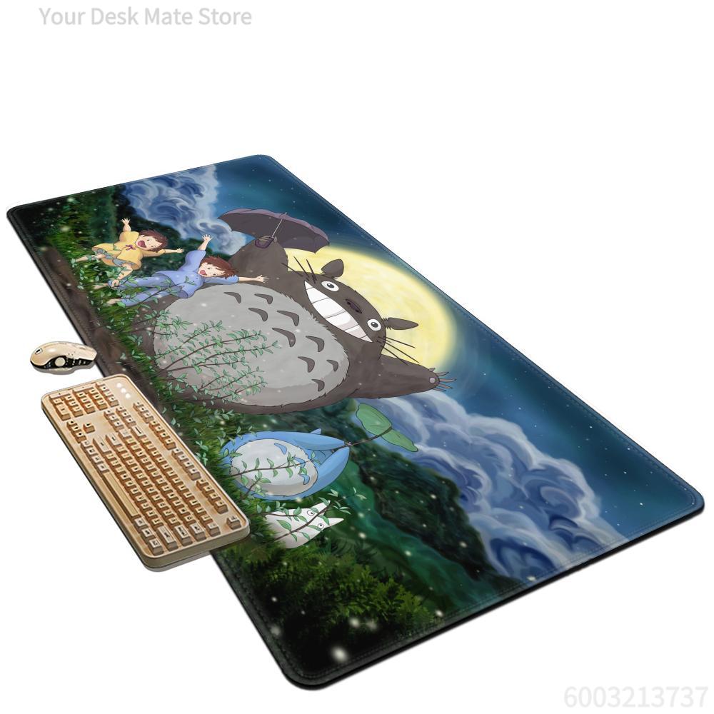 Anime Kawaii Table Mat Mousepad Office HD Print T-Totoros Large Deskmat Non-Slip Keyboard Pads Pc Cabinet Cute Carpet Mouse Pad