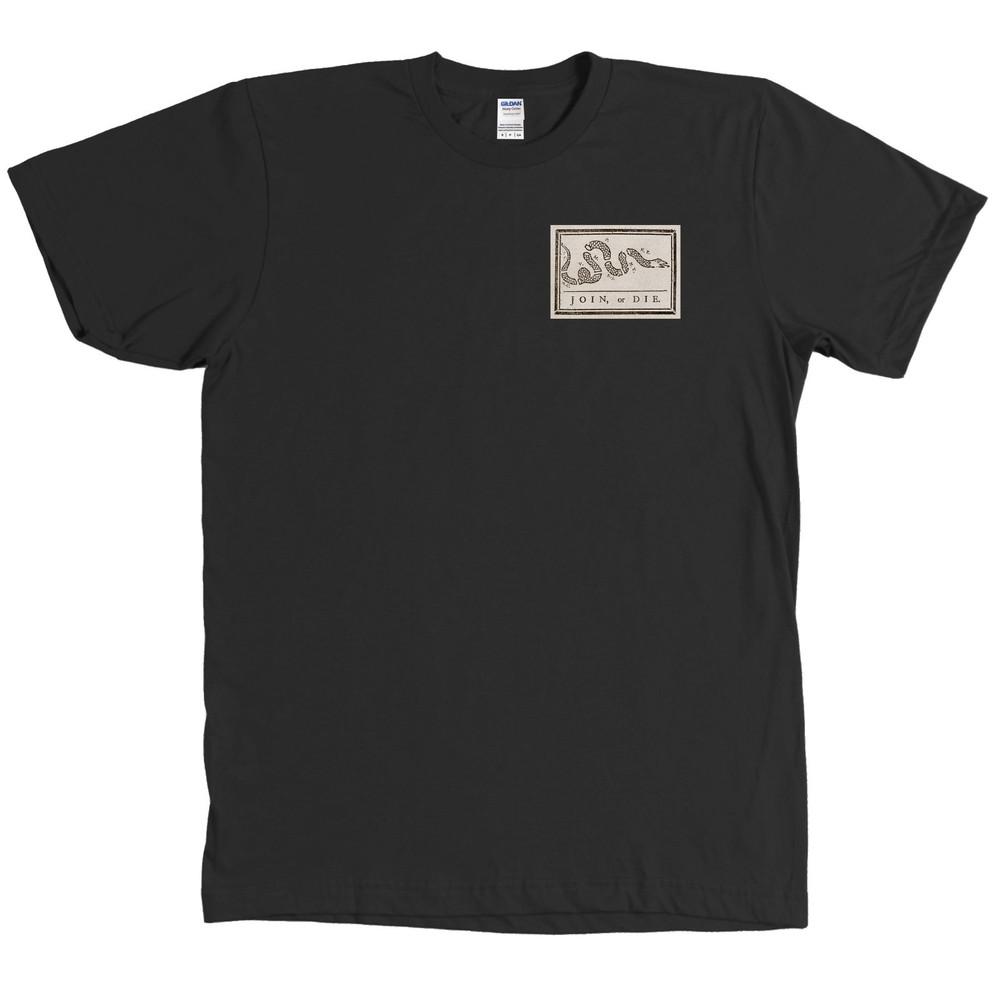 Join or Die Benjamin Franklin Cartoon  Patriotic America Tee - NEW Unisex T-Shirt S