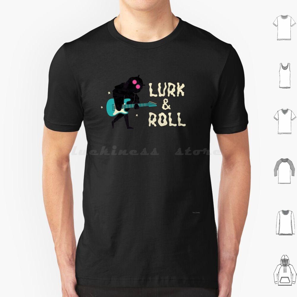 Lurk And Roll T Shirt Cotton Men Women DIY Print Mothman And Roll Moth Cryptid Lurk Paranormal Cryptozoology Music Creature
