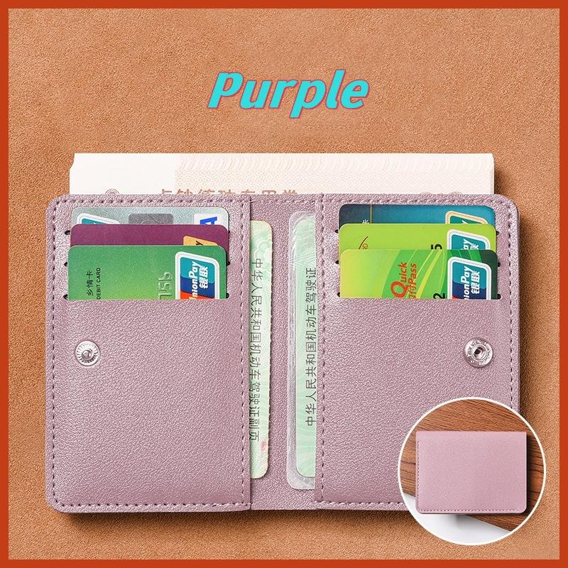 2025 New Women's Wallet Simple Folding Button Small Wallet Driver's License Card Bag Soft Leather Wallet