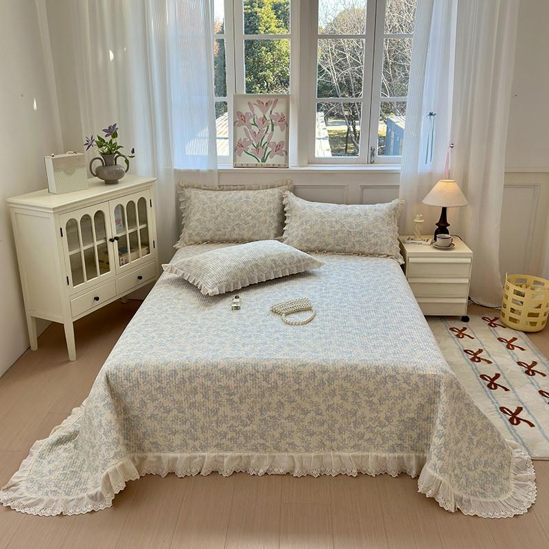 Full Cotton Double-Layer Yarn Washed Cotton Bed Cover