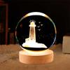 Crystal Luminous Global Ball Decoration Star Walk Night Light Usb Direct Insertion