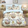 3pcs Easter Cute Cartoon Easter Egg Printed Quilt Set Multi Size Bedding Decoration Soft Machine Washable