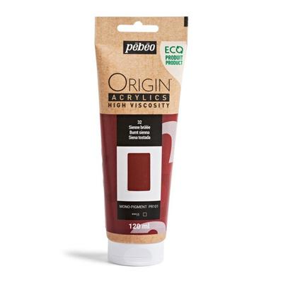 Acrylic Paint - Burnt Sienna - 32 - High Viscosity - Pébéo - Origin Acrylics - 120ml