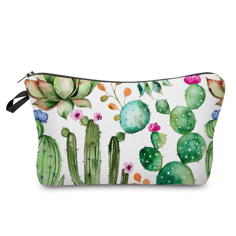 Women Flower Print Cosmetic Bag Toiletries Organize Travel Storage Case 6388