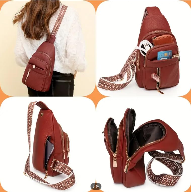 Bolsa de Ombro Impermeável NGGNKAA Feminina em PU, Estilosa, de Um Ombro, Bolsa de Cintura, Leve, Antifurto, Perfeita para o Trabalho, Escola ou Passeios