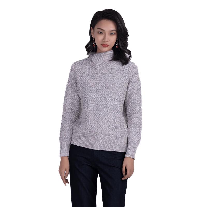 Anlom Women's Mock Neck Thickened Cashmere Blend Knit Sweater