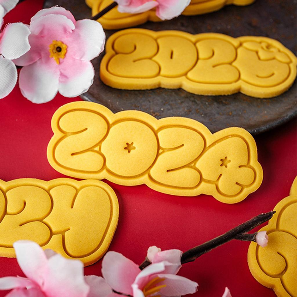Vykrajovátka na sušenky Formičky na sušenky Čínský nový rok 2024 Tvarovaná vykrajovátka na sušenky Plastový materiál Ideální na sváteční pochoutky
