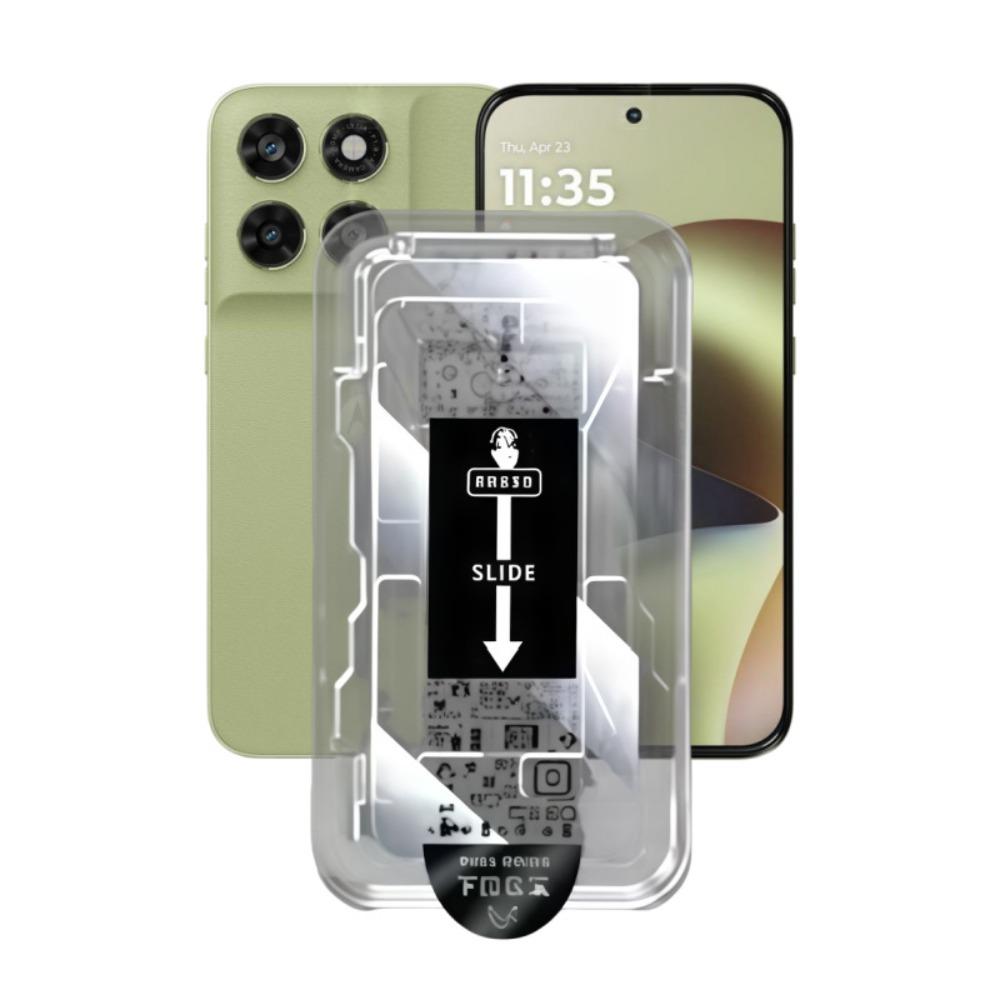 1-2Pcs One-touch Installation Tempered Glass HD Screen Protector For Motorola Moto G87 G77 G67 Easy Install Dust-Free Front Film