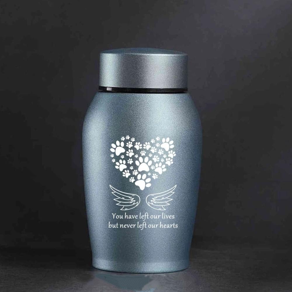 Sealed Pets Cremation Urn Pet Paw Print Dog Cat Cremation Urns Memento Burial Holder  Ashes Storage