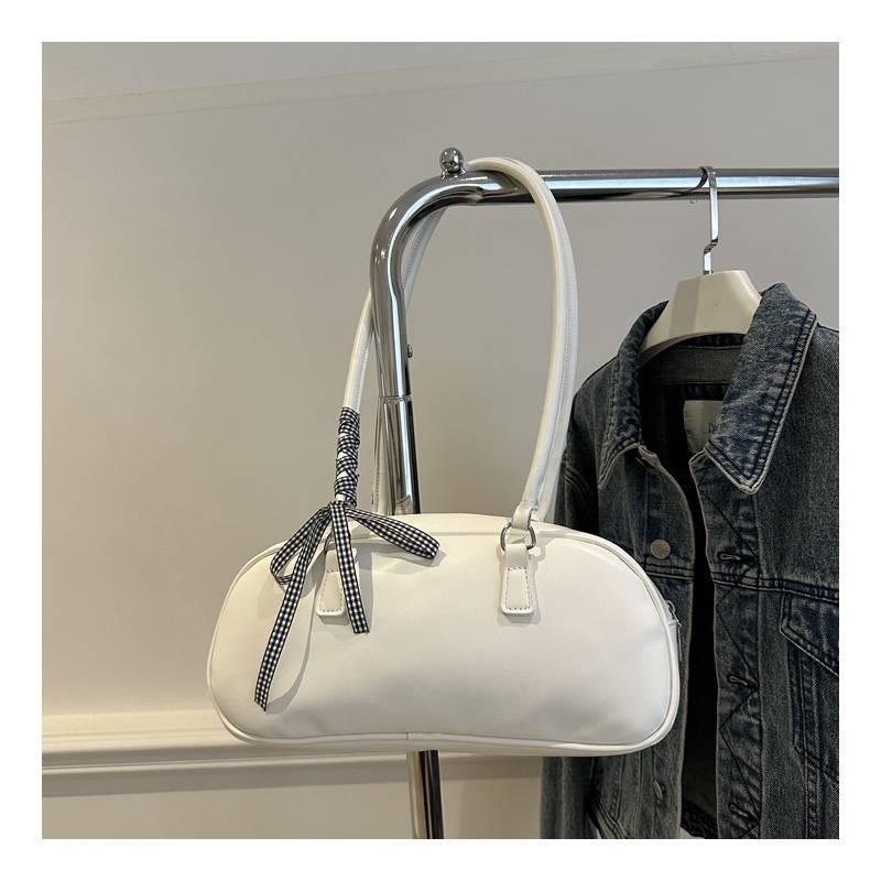 Trendy Summer 2024 Korean Style Pu Handbag For Women With Bowknot Accent