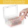 Small Bead Organizers Plastic Storage Boxes Mini Clear Bead Storage Transparent Boxes with Hinged Lid and Rectangle Clear Craft