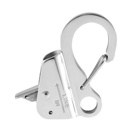 Stainless Steel Sliding Rope Hook Heavy Duty Pontoon Boat Fender Clamps Quick Release Adjustable Docking Clip for 3/8"-5/8" Rope