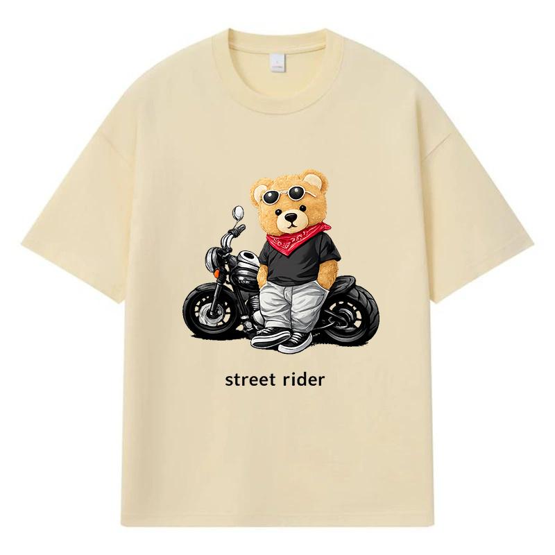 

2026 Street Rider Printed Graphic Streetwear Y2k Harajuku Men Women Clothes 100% Cotton Short Sleeve Casual Oversized Summer Men T-shirt XXXL хакі
