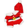 Pet Dogs Clothes Small Pet Festival Costume with Santa Claus Hat Doggy Winter Warm Clothes Outfit Photo Props Suit