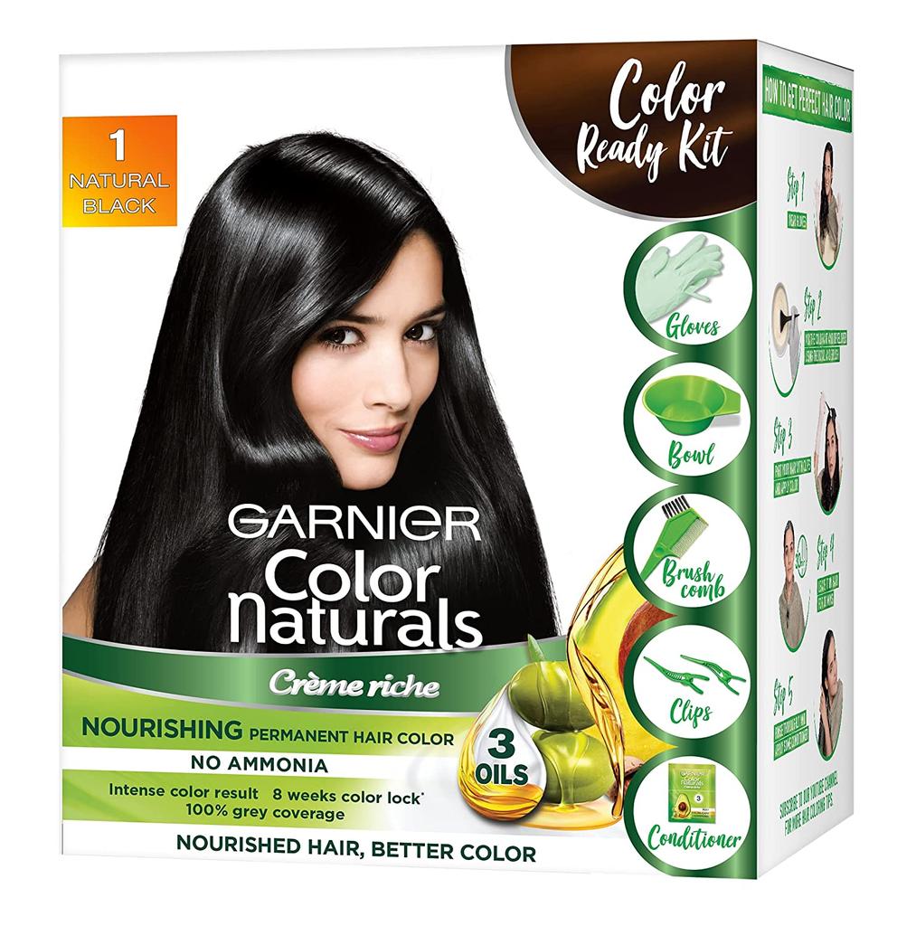 Garnier Hair Colouring Creme, Long-lasting Colour, Smoothness & Shine, Color Naturals, 70ml