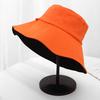 Simple Bucket Hat Women's Solid Color Double-sided Big-brimmed Sun Hat Tide Outdoor Sun Hat Foldable Basin Hat