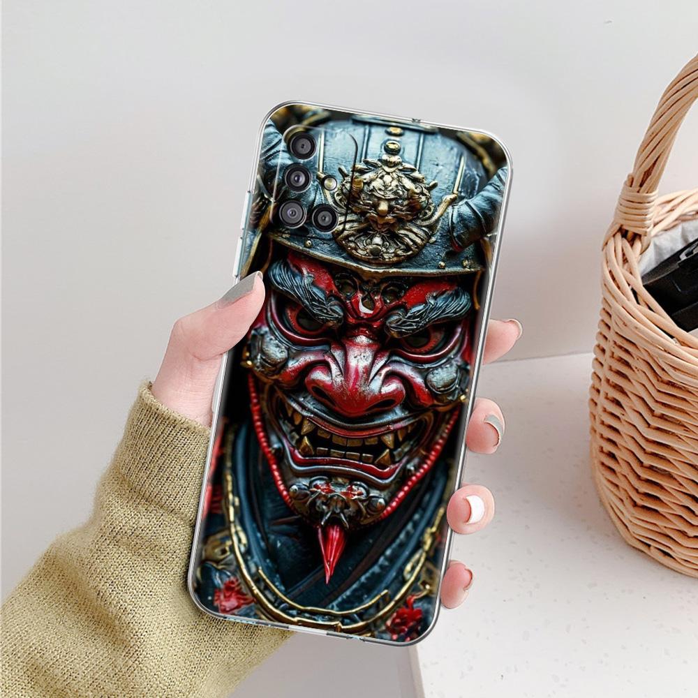 Phone Case For Samsung A15 A13 A35 A55 A51 A71 A41 A31 A21S A05 A17 A23 A25 A33 A53 A73 5G A07 4G Cover Japan Ghost Face Samurai