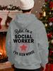 "Relax, I'm A Social Worker" Hooded Sweatshirt - Limited Edition Christmas & New Year Gift with Back Print, Soft Warm Pullover for