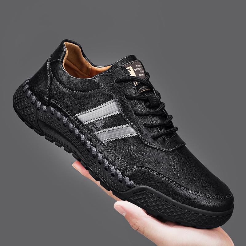 38-46 Herren Retro Echtleder Freizeitschuhe Winter Plus Samt Stiefeletten Frühling/Herbst Herrenstiefel