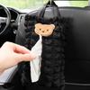 Cute Cartoon Bear Car Tissue Box Auto Seat Headrest Hanging Paper Tower Holder Organizer Styling Car Interior Accessories