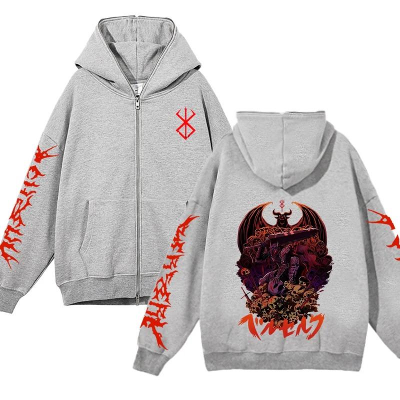 European and American fashion zippered sweatshirt Full Zip Up Hoodies