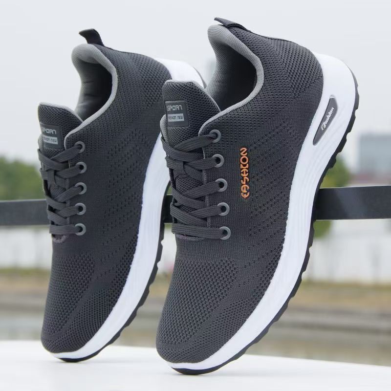 Men's shoes new breathable sports shoes mesh non-slip soft-soled running shoes fashion casual shoes platform shoes