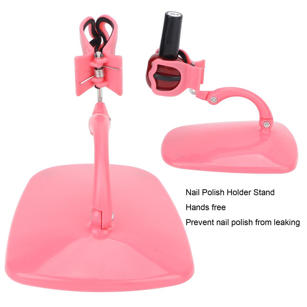 Nail Polish Holder Fingernail Painting Tools Hands Free Nail Polish Bottle Holder Pink