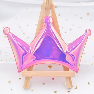 15CM Glitter PU Fabric Appliques Big Crown Padded Patches for Festival Party DIY Baby Hairpin Headwear Ornament Accessories