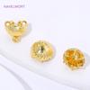 18K Gold Plated Jellyfish Beads Cap,Brass Pendant Bail Connector,Caps For Beads,DIY  Tassel Earrings Accessories