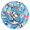 50-Pack Dolphin Luggage, Scooter, Computer, Tablet, and Water Bottle Waterproof Stickers