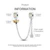 1PCS Charm For DIY Making Bracelet 925 Silver Original Shine Zircon Charms Jewelry Wedding Birthday Gift For Women Mom Friend