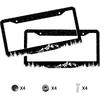 Mounta Forest License Plate Frame Black White Night Sky License Plate Frames Personalise License Plate Frames Stainless Steel Metal Car Plates Tag